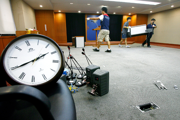 写真 ブリーフィングルーム撤去 Joongang Ilbo 中央日報