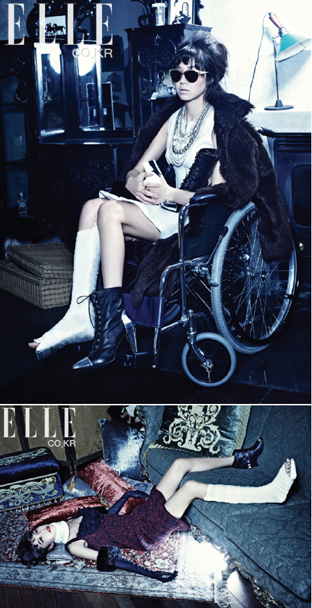２３日、ファッション誌「ＥＬＬＥ」１月号のグラビアに登場した女優コン・ヒョジン。