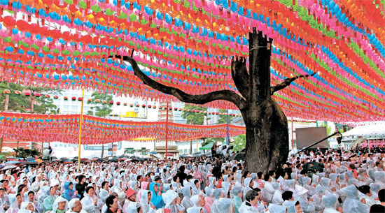 仏紀２５５５年釈迦誕生日の１０日、ソウル堅志洞（キョンジドン）曹渓寺（チョゲサ）で奉祝法要式が開かれた。
