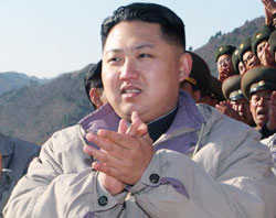 北朝鮮の金正日国防委員長の後継者に挙げられている金正恩。