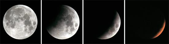 １６日未明、ソウルで観測された「皆既月食」。