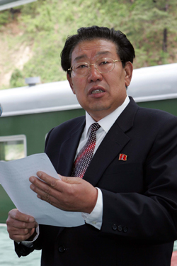 ０４年４月に発生した竜川駅爆発事故に関与した責任が問われて処刑されたと伝えられた金容三（キム・ヨンサム）元内閣鉄道相。