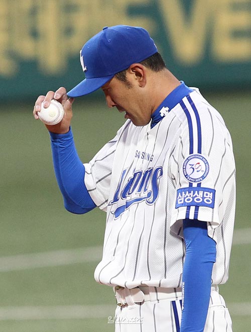 韓国プロ野球の三星（サムスン）ライオンズの日本人投手の門倉健（３８）。