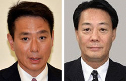 前原誠司前外相（左）、海江田万里経産相（右）