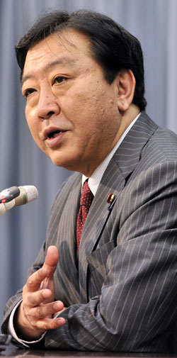 日本の野田佳彦新首相。