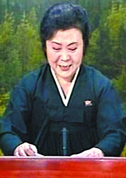 北朝鮮の看板アナウンサーのリ・チュンヒ