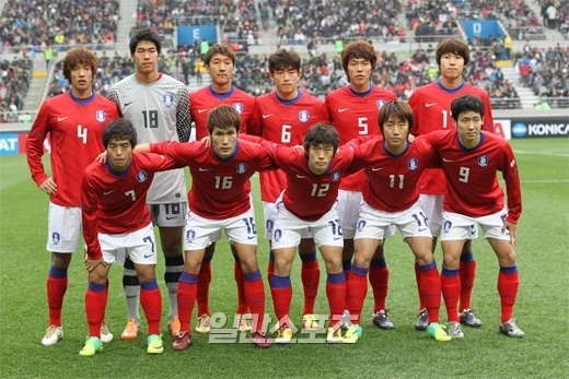 国際サッカー連盟（ＦＩＦＡ）が９日（日本時間）発表した５月の世界ランキングで、韓国男子サッカーは先月と同じ３１位となった（写真は韓国五輪サッカー代表）。