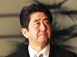 日本の安倍晋三首相。