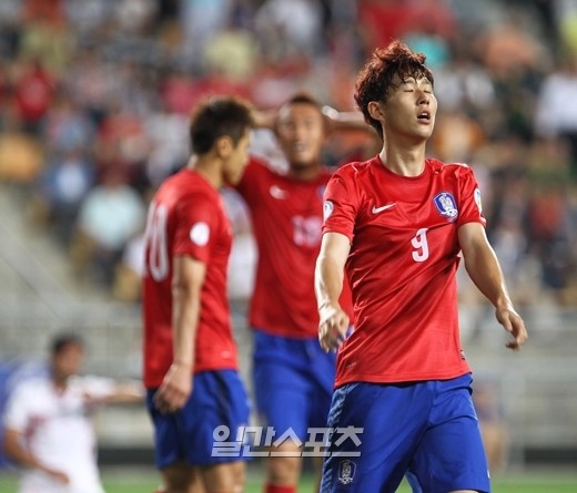 Ｗ杯サッカーの韓国代表チーム。