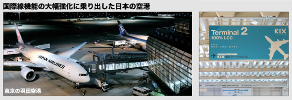 国際線機能の大幅強化に乗り出した日本の空港。