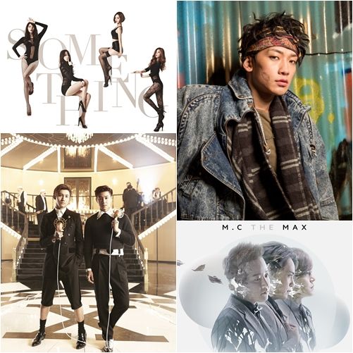 Ｇｉｒｌ’ｓ　Ｄａｙ（左上）、東方神起（左下）、ＲＡＩＮ（右上）、ＭＣ　ｔｈｅ　Ｍａｘ（右下）