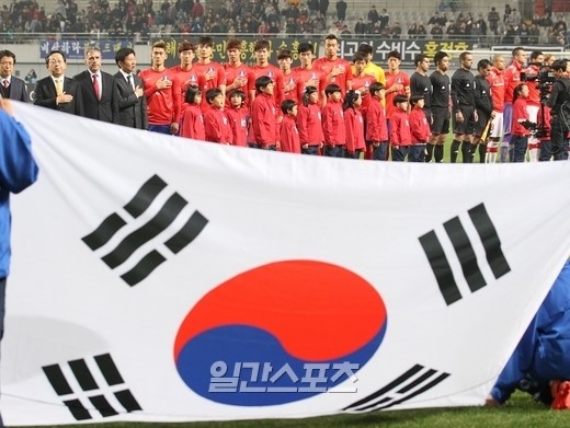 韓国サッカー代表チーム。