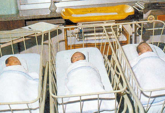 北朝鮮の平壌（ピョンヤン）産院の新生児たち。対北朝鮮人道的支援が開始されれば、彼らのための栄養センターを作らなければならないという指摘が出ている。（写真＝中央フォト）