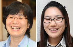 重野由紀氏（左）、イ・ハジン氏（右）