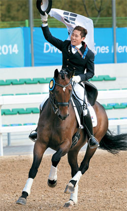 アジア大会 馬場馬術ファン ヨンシク ２大会連続の２冠達成 Joongang Ilbo 中央日報