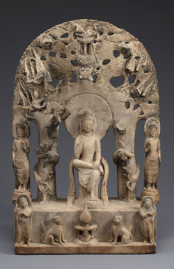 仏教彫刻部門に出てきた北斉時代「半跏思惟像」。（写真＝国立中央博物館）