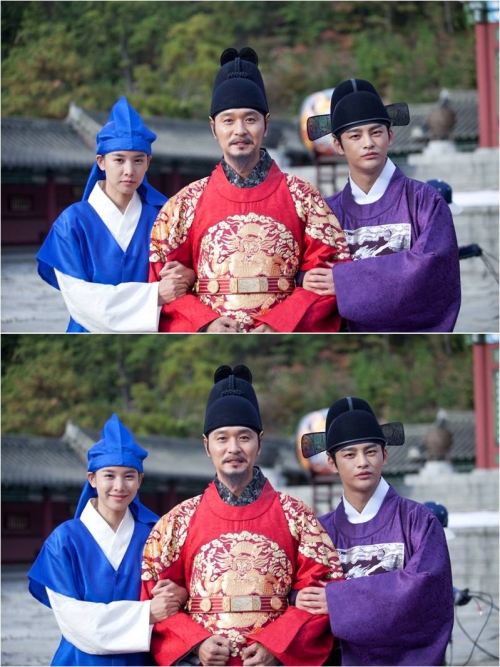 ドラマ『王の顔』に出演する（左から）チョ・ユニ、イ・ソンジェ、ソ・イングク。（写真提供＝ＫＢＳメディア）