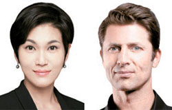 李敍顕（イ・ソヒョン）第一企画社長（左）、マルコム・ポイントン氏