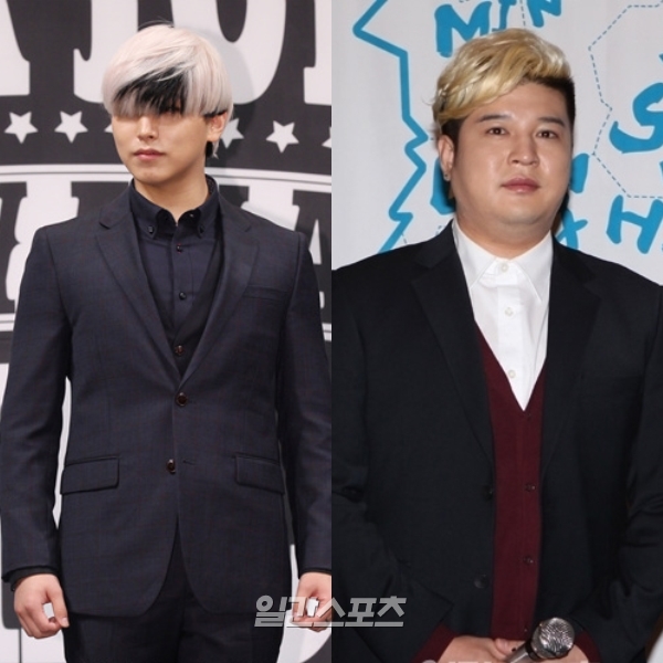 ＳＵＰＥＲ　ＪＵＮＩＯＲのソンミン（左）とシンドン