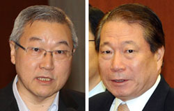 金星煥（キム・ソンファン）元外交部長官（左）、柳明桓（ユ・ミョンファン）元外交部長官（右）