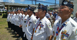 １８日に李承晩元大統領５０周忌記念式に参加したハワイ６・２５参戦有功者会の会員ら。
