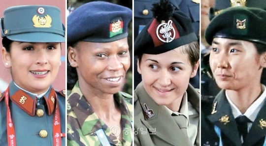 左からチリ・ケニア・イタリア・韓国の女性軍。