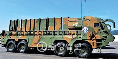 射程距離３００～５００・弾道ミサイル玄武（ヒョンム）－２。（写真＝中央フォト）