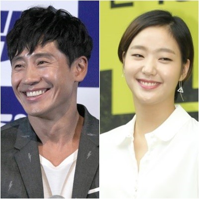 俳優シン・ハギュン（４２、左）とキム・ゴウン（２５、右）