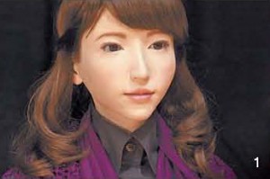 日本で開発された対話型ロボット「ＥＲＩＣＡ（ エリカ）」。