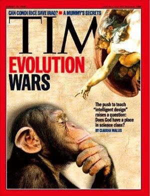 進化論をめぐる論争を扱ったタイム誌の表紙