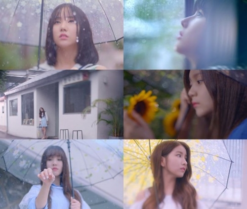 ＧＦＲＩＥＮＤのリパッケージアルバム『ＲＡＩＮＢＯＷ』のタイトル曲『夏の雨（ＳｕｍｍｅｒＲａｉｎ）』ムードティーザー映像の場面