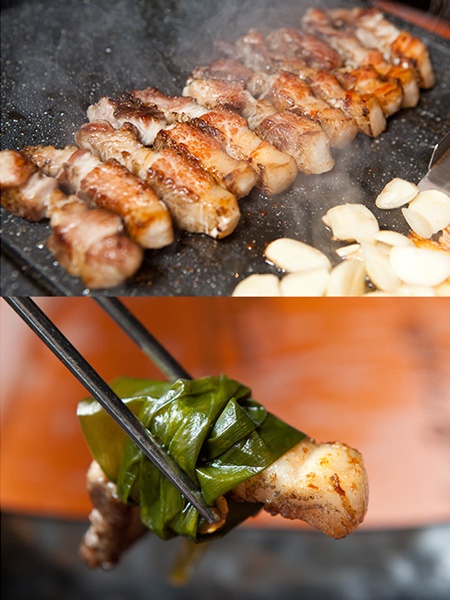 「オリンピック公園」南３門から徒歩２分の「マシル韓定食 オリンピック公園店」は、斬新なフュージョン料理がご自慢のお店。２人前からの定食が豊富なので、グループ訪問にうってつけ。