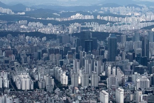 ソウル・江南（カンナム）一帯のマンションの風景。