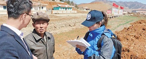 国連食糧農業機関（ＦＡＯ）と世界食糧計画（ＷＦＰ）の研究チームが３月、北朝鮮で食糧関連現地調査を行った。（写真＝ＷＦＰ＆ＦＡＯ）