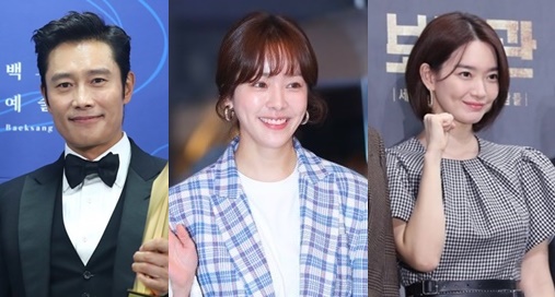 韓国の人気脚本家ノ・ヒギョンの新作ドラマ『ＨＥＲＥ』への出演を確定させた（左から）イ・ビョンホン、ハン・ジミン、シン・ミナ。
