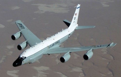 米国空軍偵察機リベットジョイント（ＲＣ－１３５Ｗ）。［米空軍ホームページ　キャプチャー］
