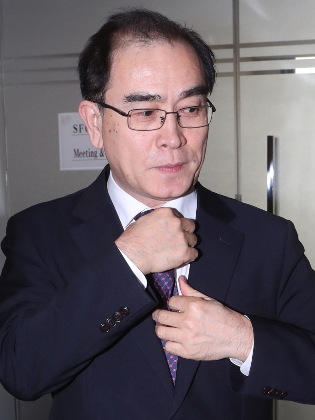 脱北者の太永浩（テ・ヨンホ）元駐英北朝鮮公使　チェ・チョンドン記者