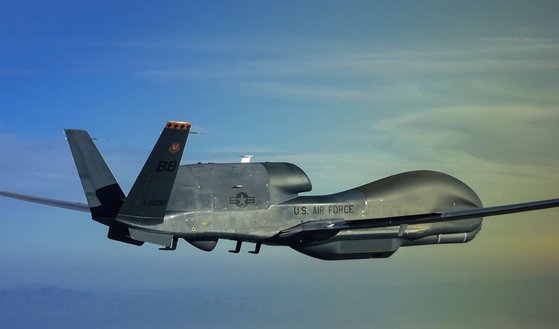 米国空軍が運用する代表的な無人偵察機「グローバルホーク」ＲＱ－４。［写真　米空軍提供］