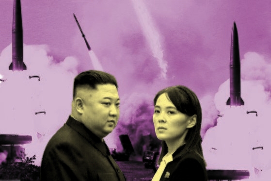 北朝鮮の金正恩（キム・ジョンウン）国務委員長（左）と妹の金与正（キム・ヨジョン）労働党第1副部長