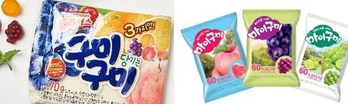 中国市場で天然果汁入りの韓国産ジェリーが人気を呼んでいる。［写真　ロッテ製菓・オリオン］