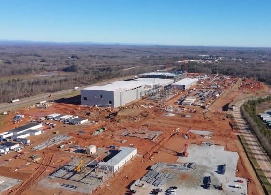 ジョージア州に建設中のＳＫバッテリー工場　　写真＝ＳＫイノベーション