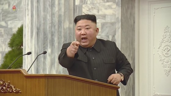 写真 指差しで非難する金正恩氏 Joongang Ilbo 中央日報