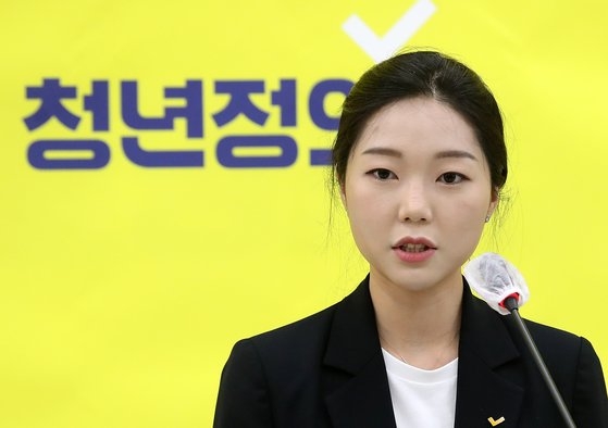 韓国野党「青年正義党」のカン・ミンジン代表。オ・ジョンテク記者