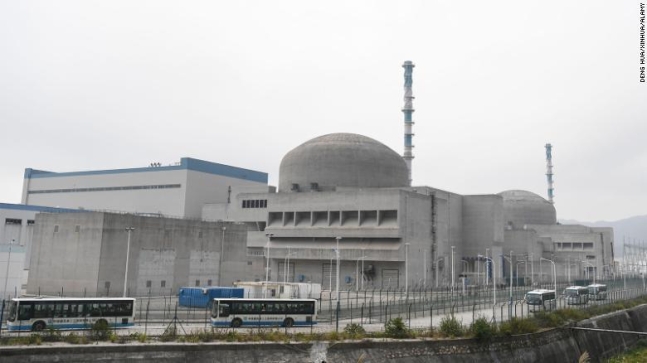 中国広東省にある台山原子力発電所。［写真　ニュース１］