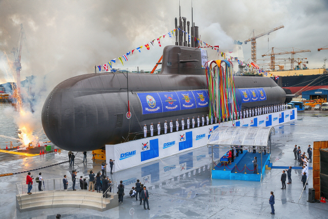 大宇造船海洋が建造した３０００トン級潜水艦「島山安昌浩」。［写真　大宇造船海洋］