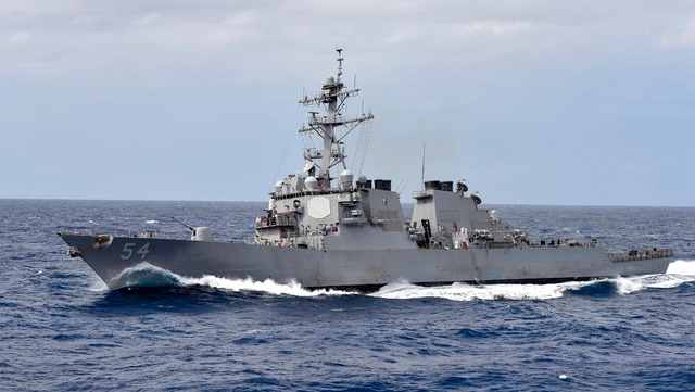 米海軍　アーレイバーク級　イージス艦　カーティス•ウィルバー　チャレンジ 米軍の駆逐艦が22日に再び台湾海峡通過…中国「平和と安定に深刻な