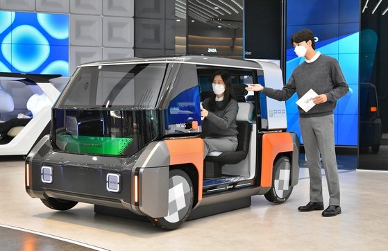 現代モービス未来モビリティー「エムビジョンＰＯＰ」コンセプトカー　［写真　現代モービス］