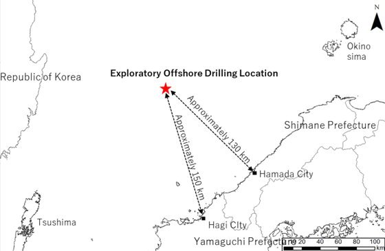 韓国と日本の間の天然ガス試掘位置　［写真＝ＩＮＰＥＸ］