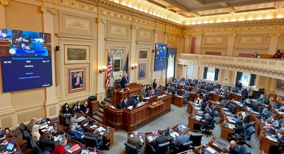 「キムチの日」の制定を決議した米バージニア州議会本会議現場［写真　韓国農水産食品流通公社］