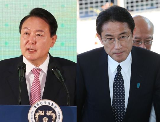 尹錫悦（ユン・ソクヨル）大統領、岸田文雄首相